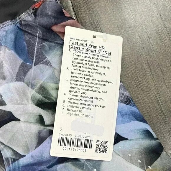 Lululemon NWT Fast and Free Reflective High-Rise Classic-Fit Short 3" - Picture 6 of 9